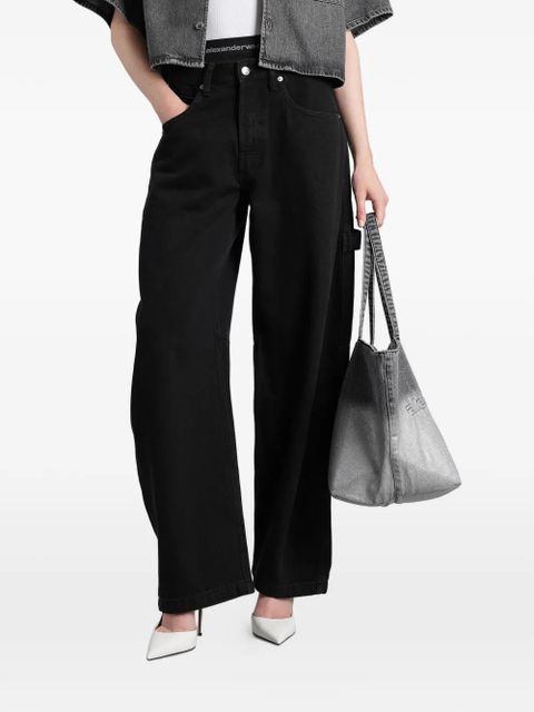 Alexander Wang pre-styled mid-rise jeans - Black - zdjęcie produktu nr 1