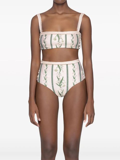 Agua By Agua Bendita Nopal Perla floral-print bikini bottoms - Neutrals