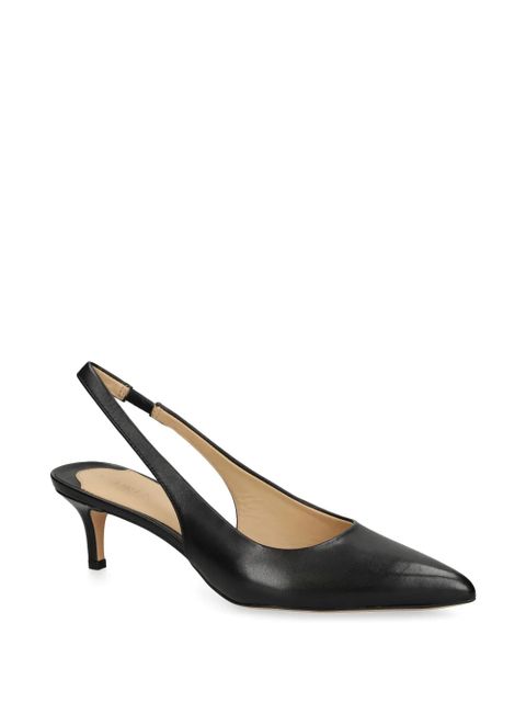 Lauren Ralph Lauren 50mm leather slingback pumps - Black