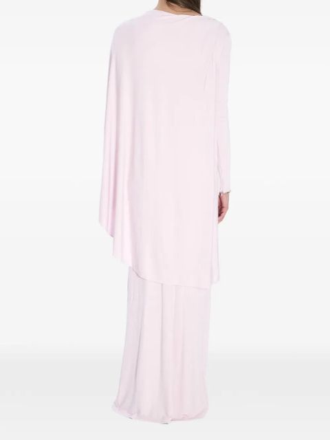 Self-Portrait asymmetric embellished maxi dress - Pink
