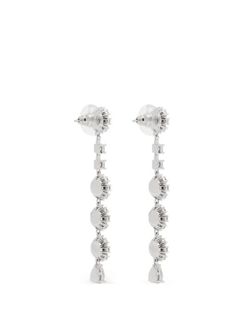 Self-Portrait flower pearl drop earrings - Silver - zdjęcie produktu nr 2