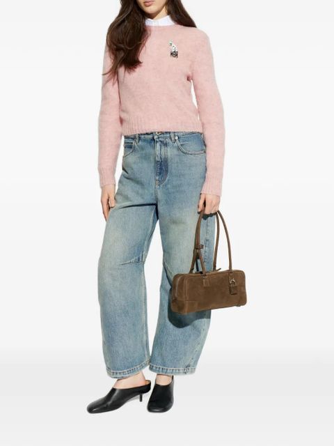 LOEWE appliqué crew-neck sweater - Pink - zdjęcie produktu nr 2