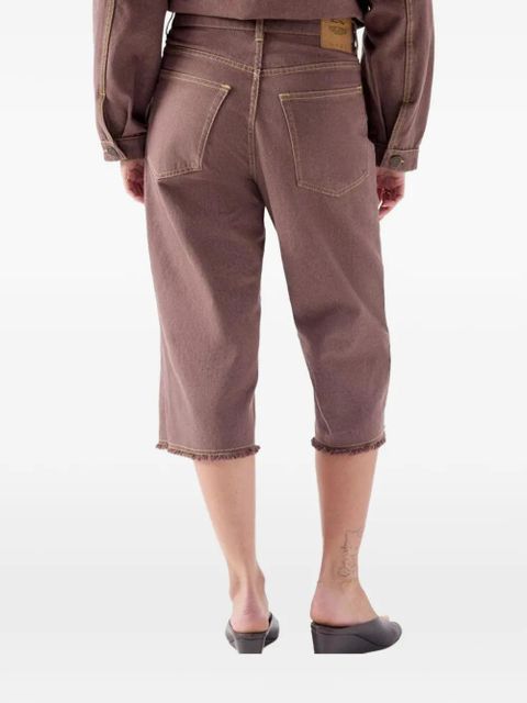 American Vintage Grezbay raw-edge denim shorts - Brown