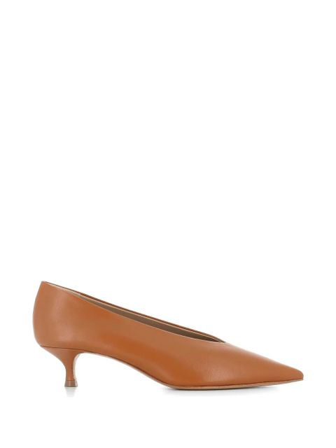 Le Monde Beryl pointed-toe V-neck pumps - Brown - zdjęcie produktu nr 1