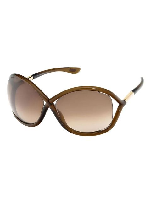 TOM FORD Eyewear geometric semi-rim sunglasses - Brown - zdjęcie produktu nr 2