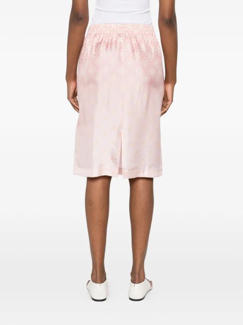 Casablanca drawstring-fastening midi skirt - Pink