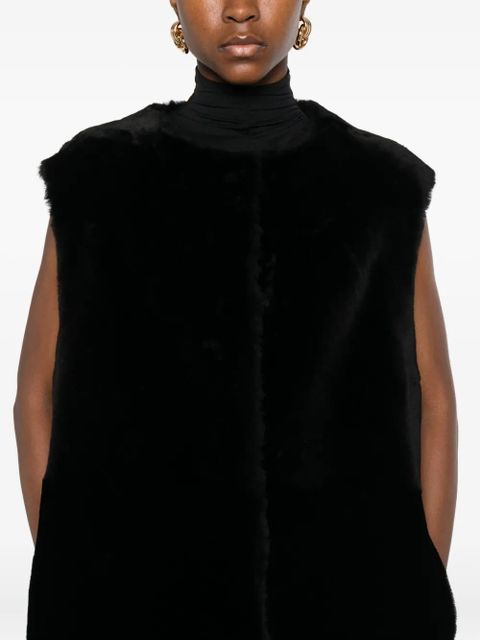 TOTEME shearling vest - Black