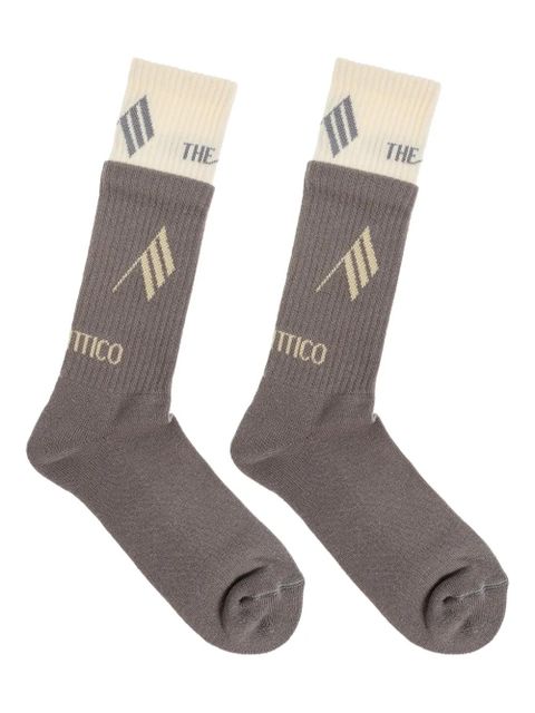 The Attico logo-print socks - Grey - zdjęcie produktu nr 1
