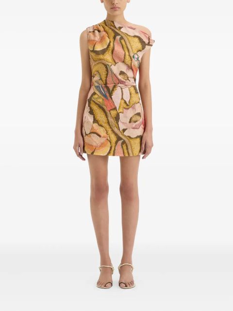 SIR. abstract-print mini dress - Neutrals - zdjęcie produktu nr 2