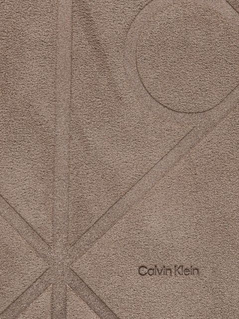 Calvin Klein torebka zamszowa kolor beżowy LV04F3334G