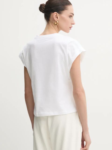 Liu Jo t-shirt bawełniany damski kolor biały VA5151.JS923