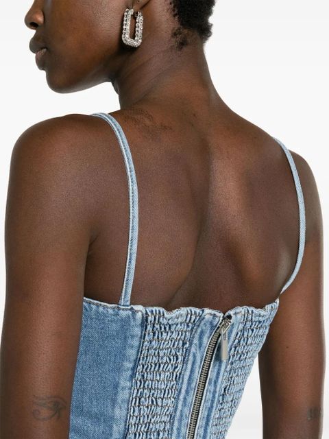 Magda Butrym corset denim tank top - Blue