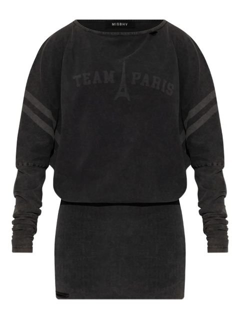 MISBHV Team Paris long-sleeved mini dress - Black - zdjęcie produktu nr 1