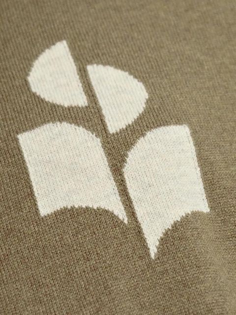 MARANT ÉTOILE Marisans logo-detail round-neck sweater - Brown