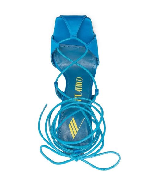 The Attico Adele 105mm lace-up sandals - Blue