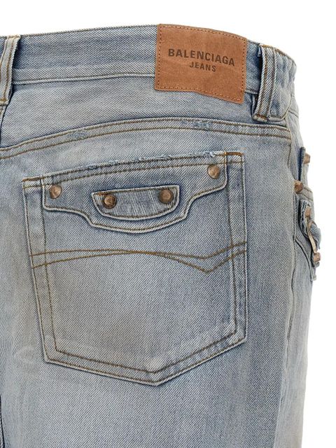 Balenciaga City raw-cut mini skirt - Blue - zdjęcie produktu nr 2