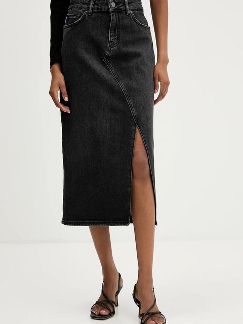 Hugo Blue spódnica jeansowa kolor czarny midi prosta 50546327 - zdjęcie produktu nr 1