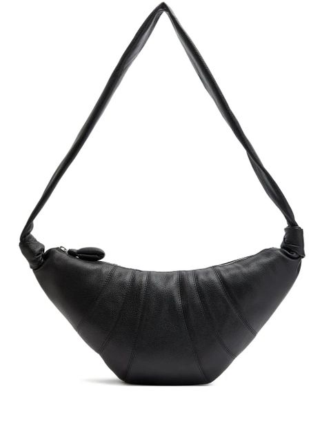LEMAIRE Medium Croissant knotted shoulder bag - Black - zdjęcie produktu nr 2