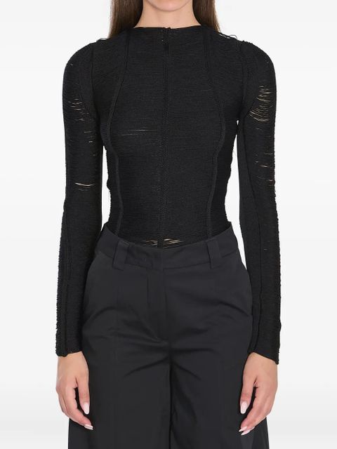 The Attico fringed top - Black - zdjęcie produktu nr 1