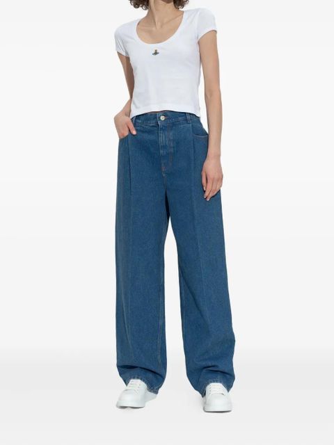 Alexander McQueen Oversized leather platform sneakers - White