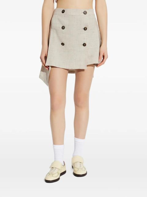 Vivienne Westwood six-button asymmetric mini skirt - Neutrals