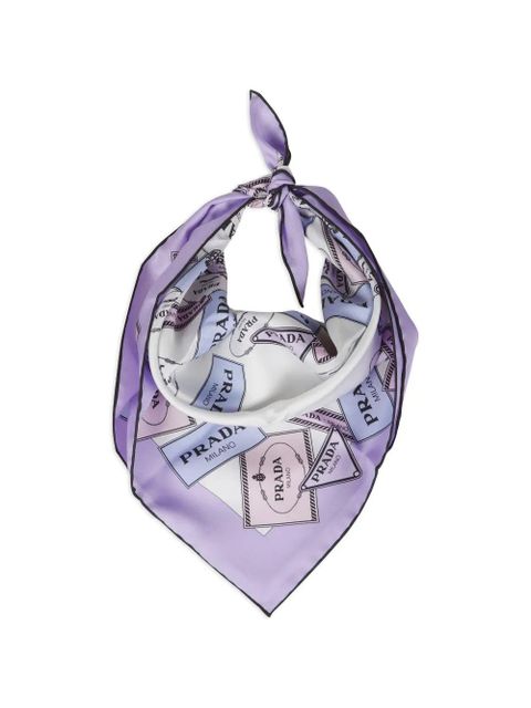 Prada logo-embellishment scarves - Purple - zdjęcie produktu nr 2