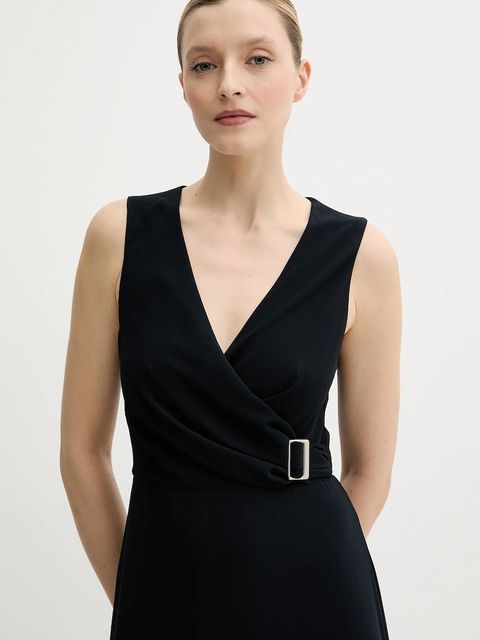 Morgan sukienka REEL kolor czarny midi rozkloszowana REEL