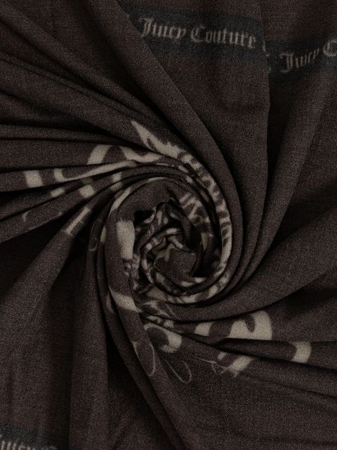 Juicy Couture chusta Pashmina damska kolor brązowy wzorzysta AIJFO8612WPO