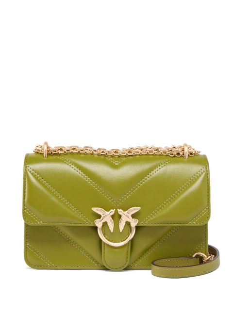 PINKO chevron-quilted leather cross body bag - Green
