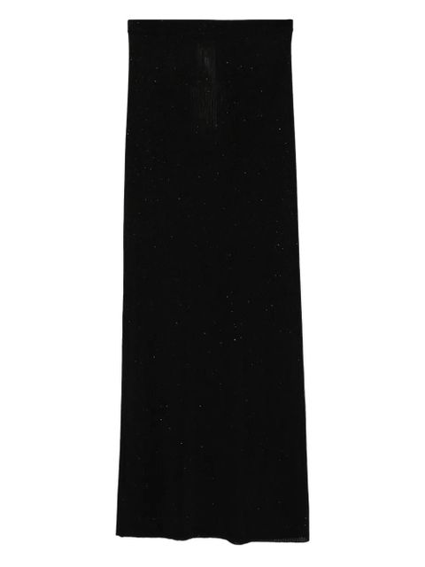 TOM FORD sequin-embellished ribbed skirt - Black - zdjęcie produktu nr 1