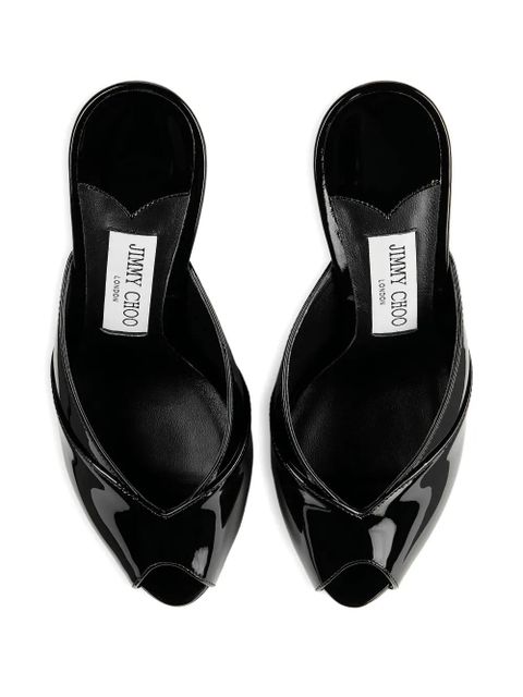Jimmy Choo 100mm Brigitte peep-toe mules - Black