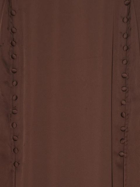 ROTATE BIRGER CHRISTENSEN satin long-sleeve maxi dress - Brown