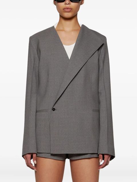 LouLou de Saison asymmetric-lapel blazer - Grey