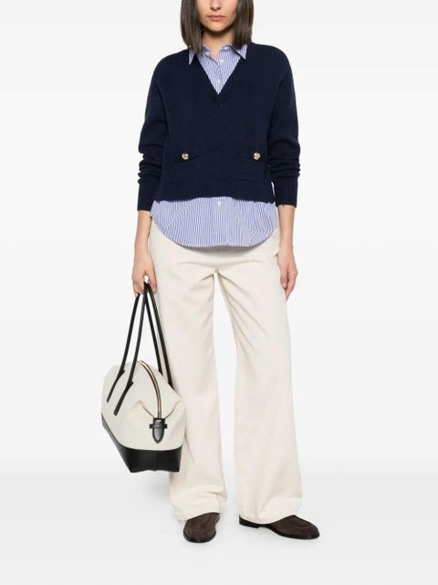 Lauren Ralph Lauren layered-effect button-detail sweater - Blue - zdjęcie produktu nr 2