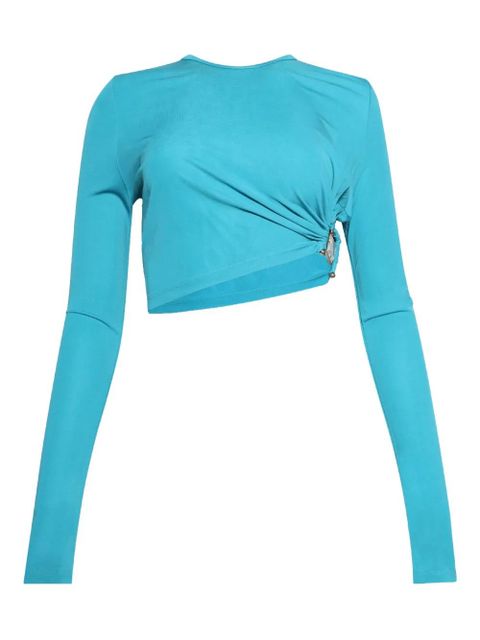 Christopher Esber Bezel Quartz twist-detail long-sleeve top - Blue - zdjęcie produktu nr 1