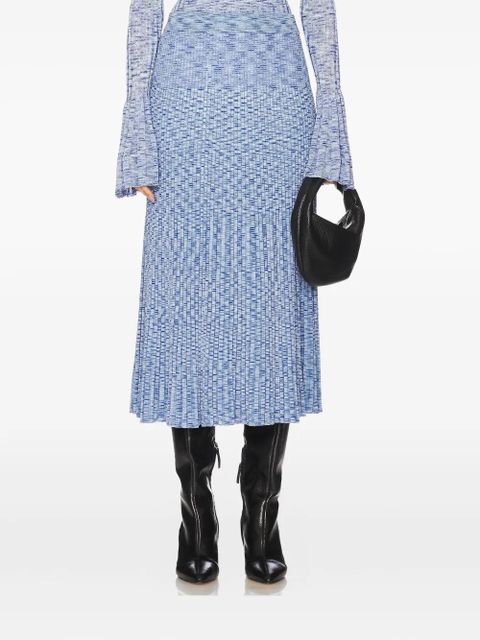 ZIMMERMANN Mouline pleated midi skirt - Blue