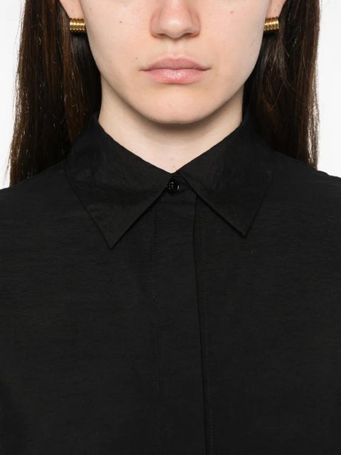 TOTEME long-sleeve shirt dress - Black