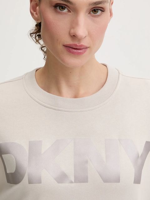 Dkny bluza damska kolor beżowy z nadrukiem DP6T1561 - zdjęcie produktu nr 2