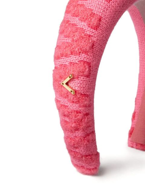 Valentino Garavani Vlogo cotton-blend headband - Pink - zdjęcie produktu nr 2