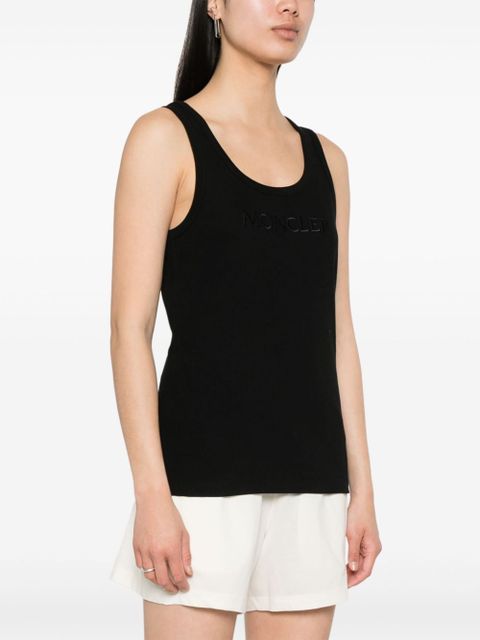 Moncler logo-embroidered tank top - Black - zdjęcie produktu nr 2