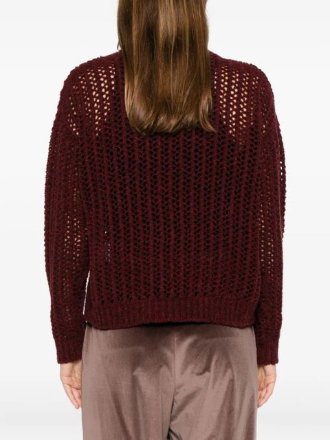 Max Mara Quaglia openwork high-neck sweater - Red