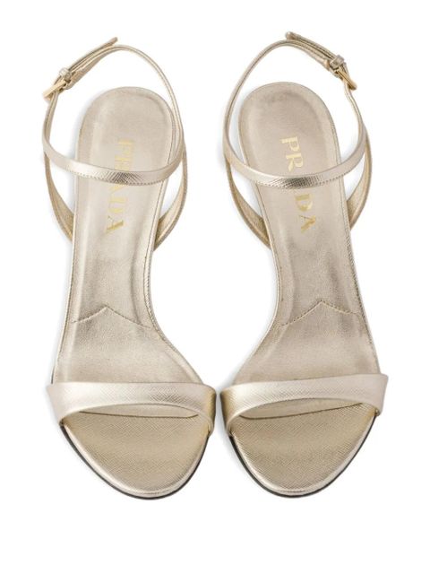 Prada 85mm metallic sandals - Gold - zdjęcie produktu nr 2