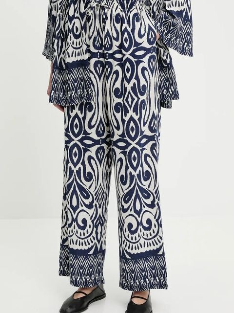 Answear.LAB marynarka i spodnie damski kolor granatowy