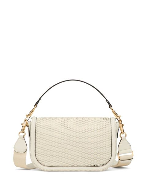 Valentino Garavani Alltime woven leather shoulder bag - Neutrals