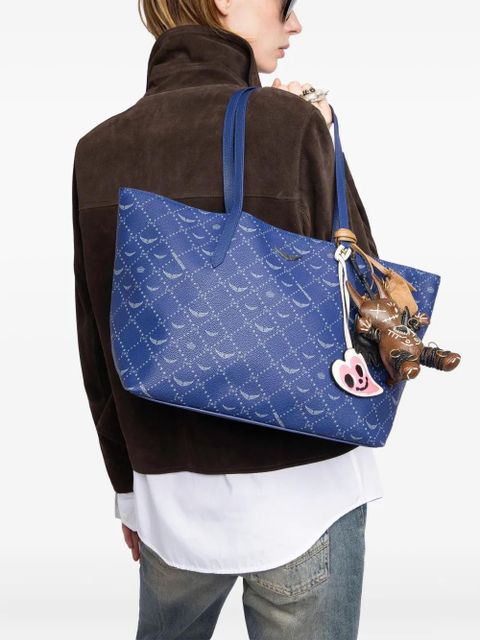 Zadig&Voltaire Z Shopper wings monogram shoulder bag - Blue