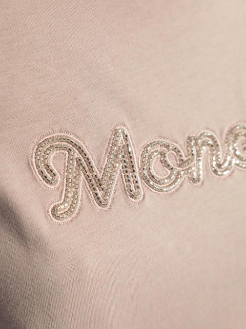 Moncler bead-logo T-shirt - Pink