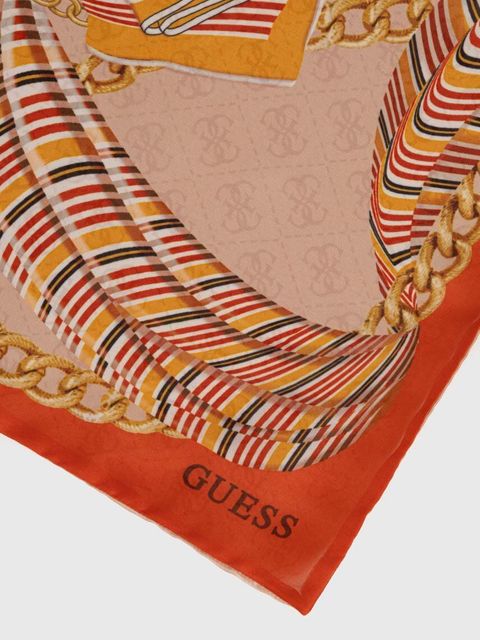 Guess apaszka damska kolor pomarańczowy wzorzysta AW5141 SIL70