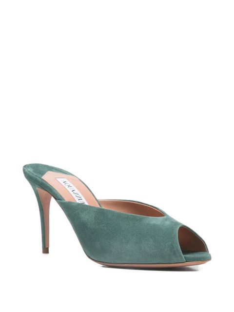 Aquazzura Secret open-toe leather sandals - Green - zdjęcie produktu nr 2
