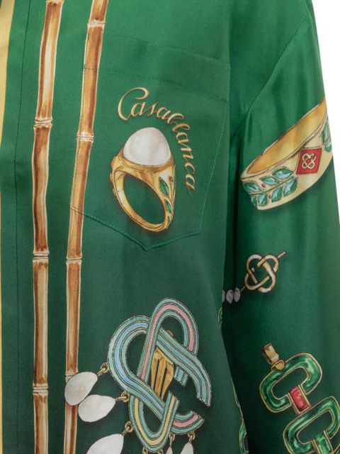 Casablanca La Boîte A Bijoux silk shirt - Green