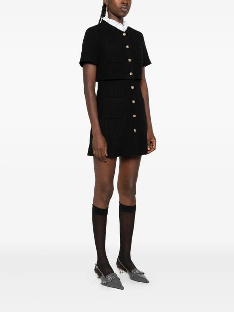 SANDRO button-detailed tweed mini dress - Black - zdjęcie produktu nr 2